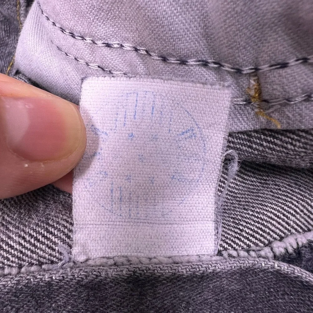 Vintage Mens Gray Wash Denim Jeans 36x30 Straight Leg‎ Made in USA Casual
